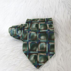 J. Garcia Jerry Garcia Hieroglyphics 100% Silk Green Necktie Limited Edition